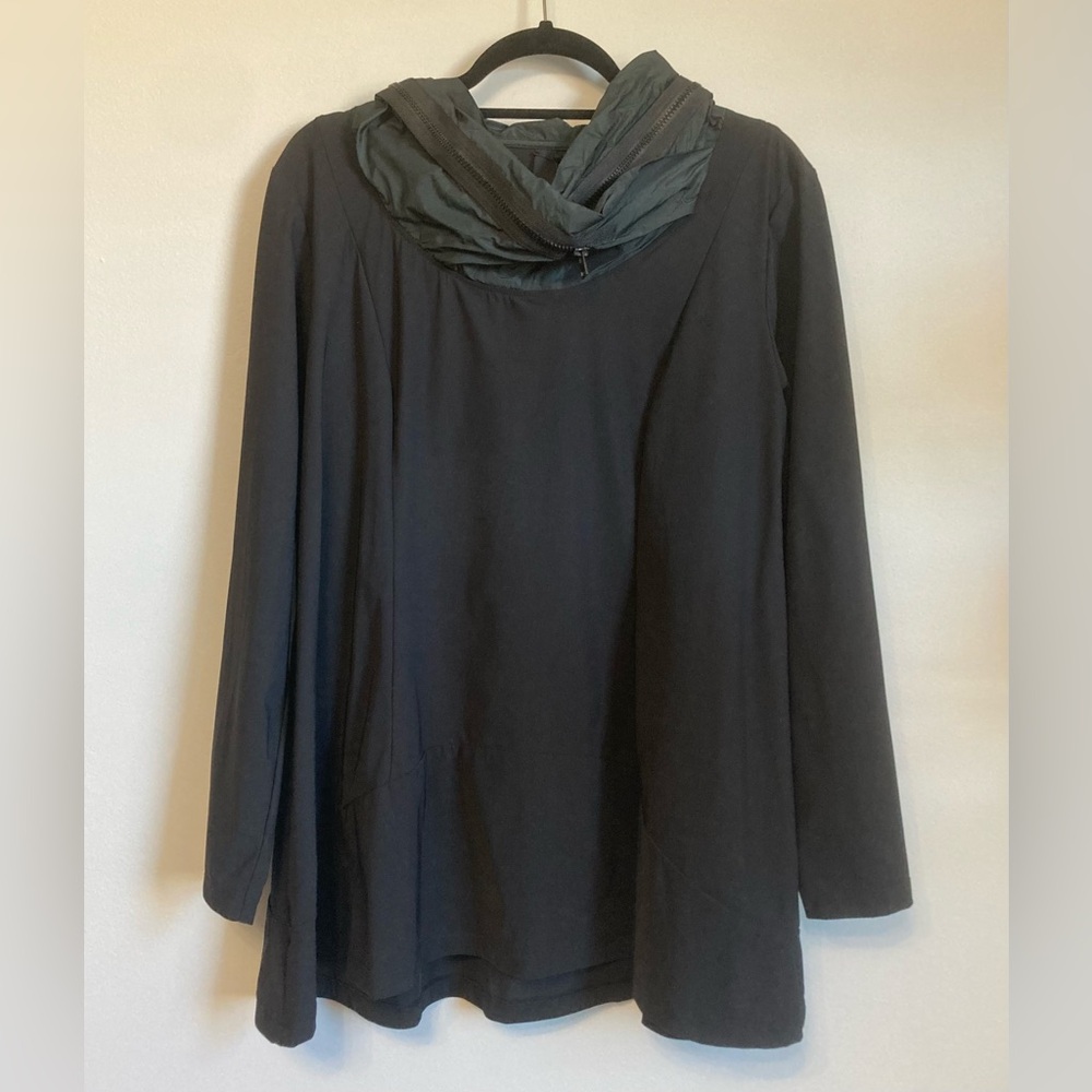 ELLi by Acconda Black Cowl Neck Jacket Top
